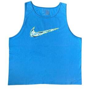 Nike Swim Men's Blue Water Splash Graphic Swoosh Tank Top